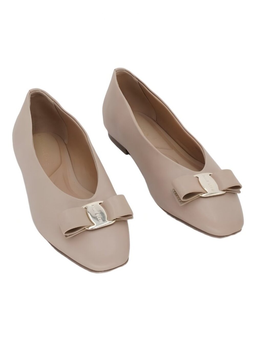 Anne Klein Willow Bow Ballet Flats Biscotti Tan US 7M